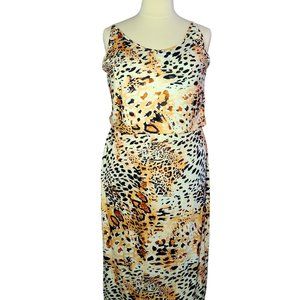 Shein Plus 2 Piece Animal Print Shirt and Skirt Set